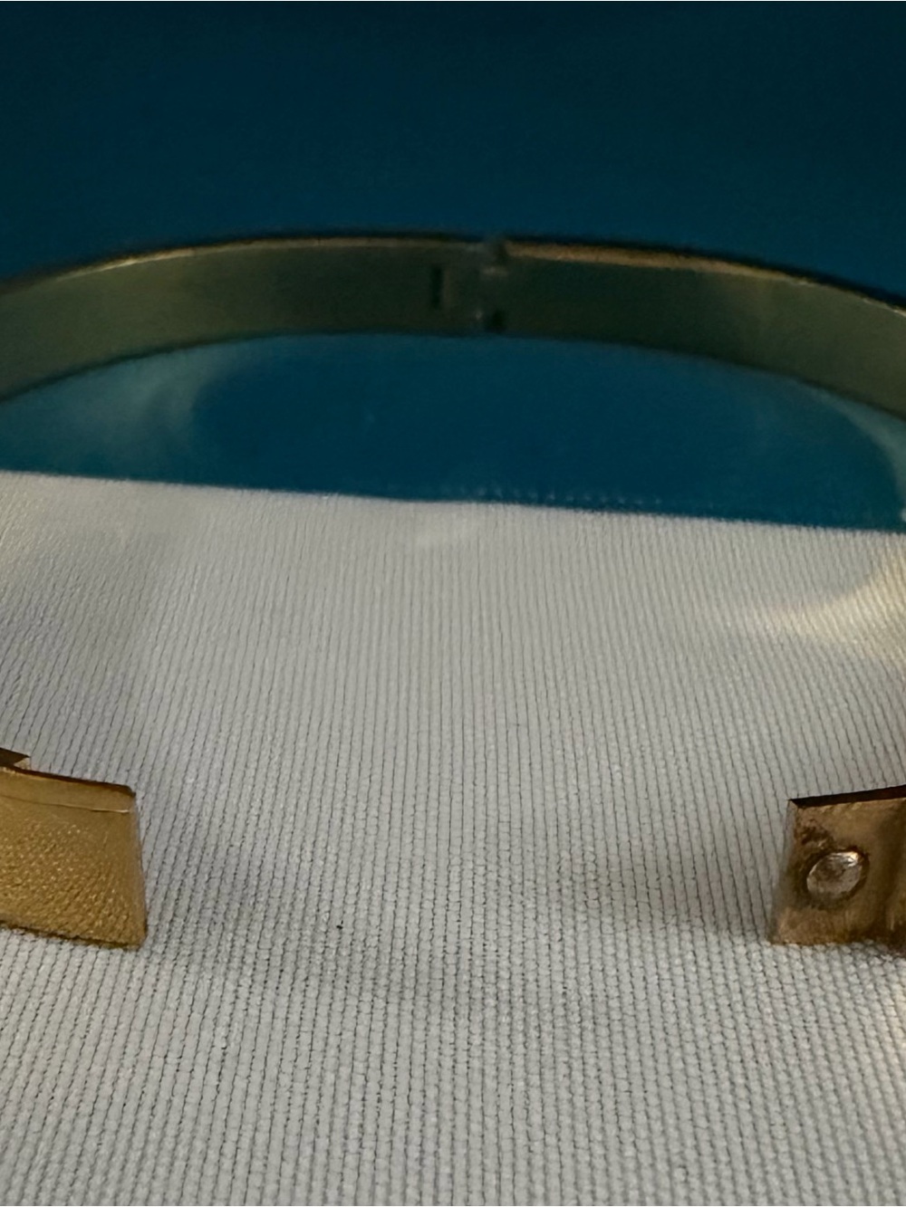 Gold Tone Bangle Bracelet with Crystal Star Accent - Picture 3 of 4